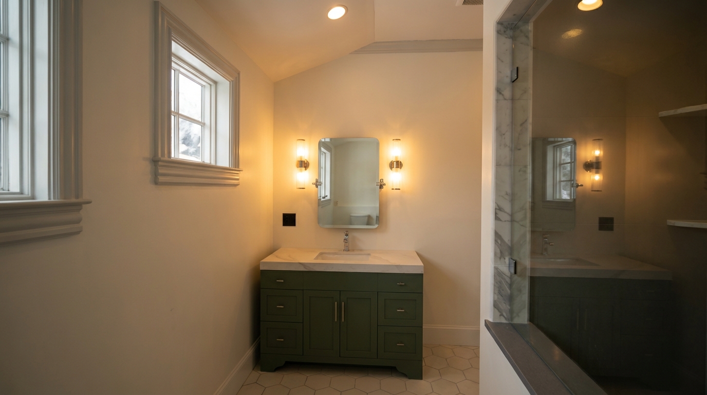 Bathroom remodel with modern finishes