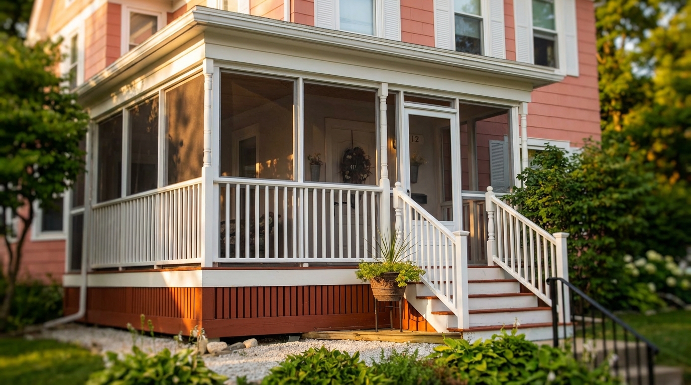 Finished deck and patio installation